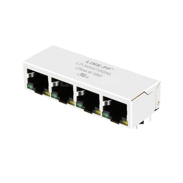 Hanrun HR911402A Compatible LINK-PP LPJ46401BBNL 10/100 Base-T Tab Down Green