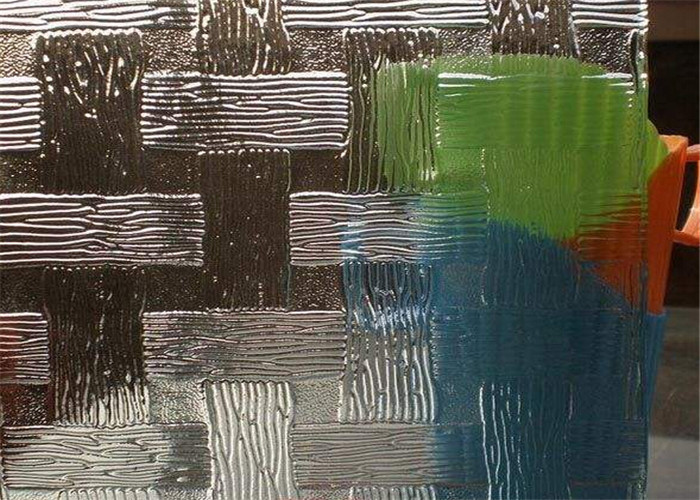 Decorating Clear Patterned Glass , 3mm Thickness Patterned Figured Glass