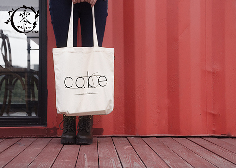 Natural Color Reusable Cotton ECO Shopping Bags , Tote Plain Color Simple Design Letter Bags
