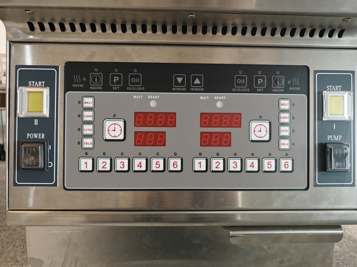 Auto Lift Two Pots Two Baskets 13L*2 Capacity With Oil Filtration Electric Chips Oil Open Fryer