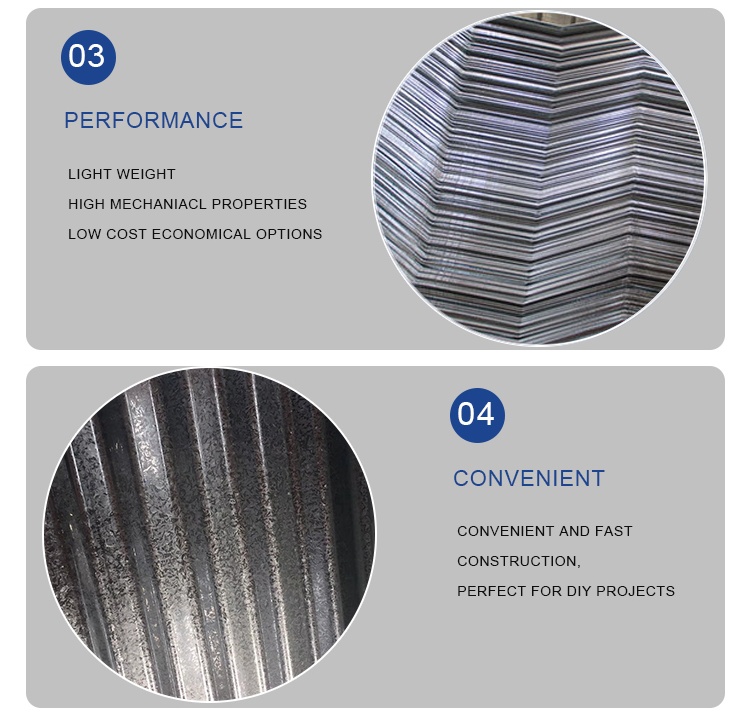 0.12-1mm SPCC SGCC Z275 3003 Cold Rolled/Hot Rolled Roofing Galvanized Steel Plate Corrugated Sheet for Roof Constrution Materials