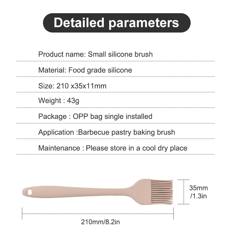 8.2in / 10.6in Silicone Basting Brush Silicone Household Products Custom Logo
