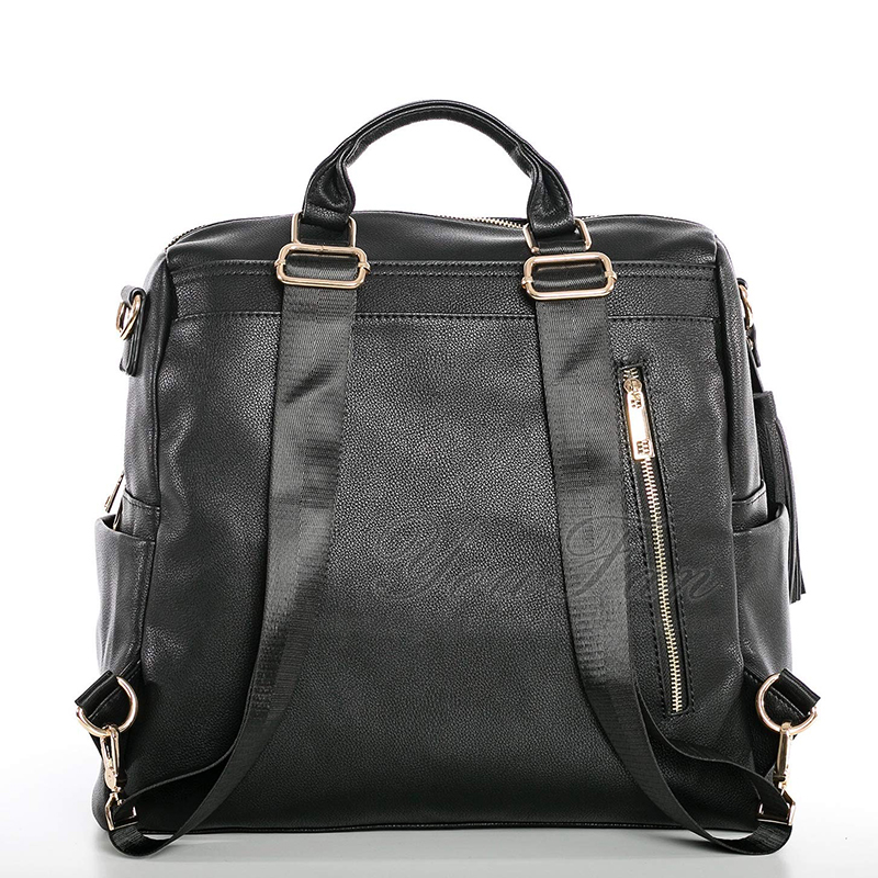 Stylish Travel Bag for Parents Faux vegan leather diaper bag