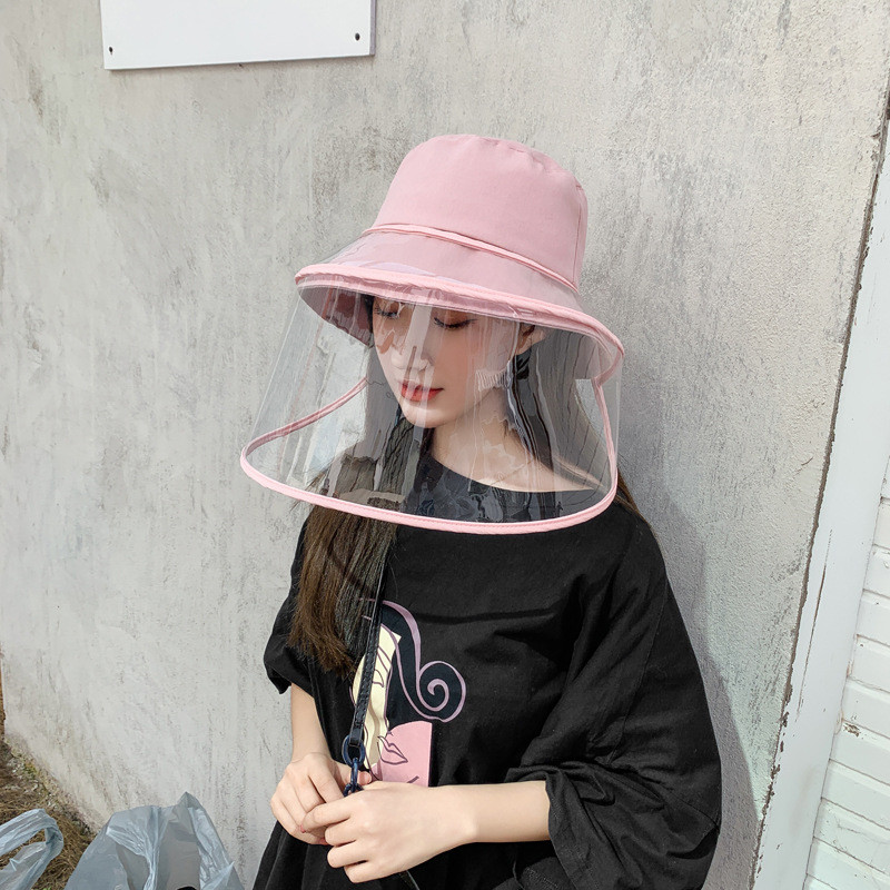 2020 New Faceshield FIsherman Cap Outdoor Anti Droplets Protective Hat Transparent Full Face Shield Hat