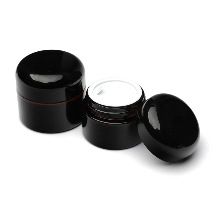 Skin Care Cosmetic Glass Jar Custom Color Painting Packaging Jar Container 20G 50G