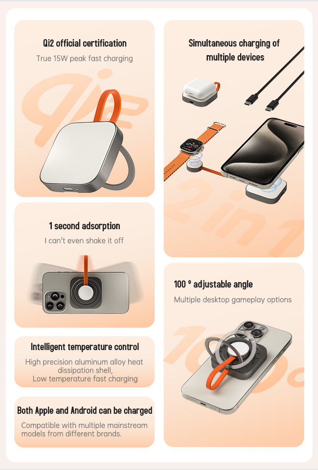 Fast Charging 3 In 1 Magsafe Charger Desktop Stable With Phone Holder