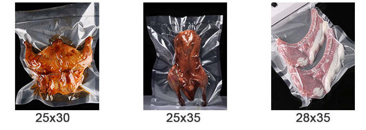 Customized Clear Embossed Heat Seal Food Bags Polypropylene Plastic Storage