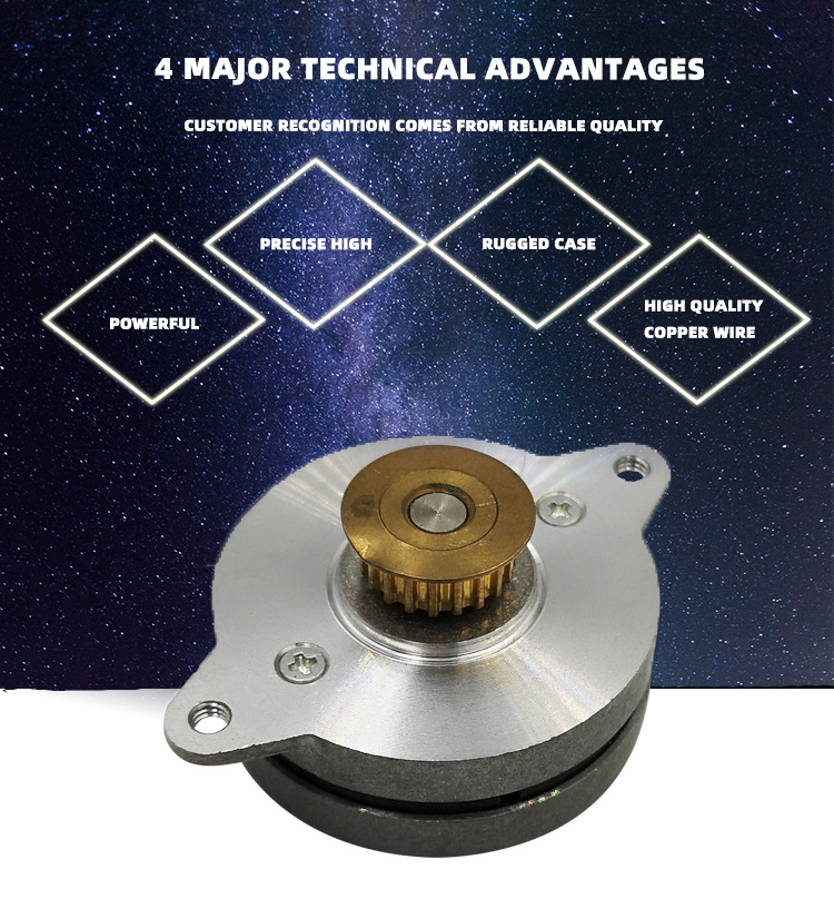 Faradyi Round Stepper Motor Holding Torque 35mNm DC Stepper Motor With Customized Shaft For Stage Lighting Control