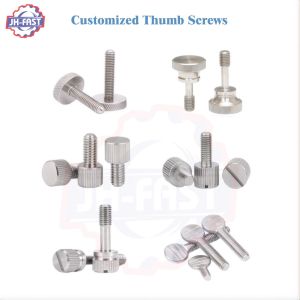 Zinc-Aluminum Coated Machine Thumb Screw with Slotted Flat Knurled Head M3 M4 M5 M6 M8