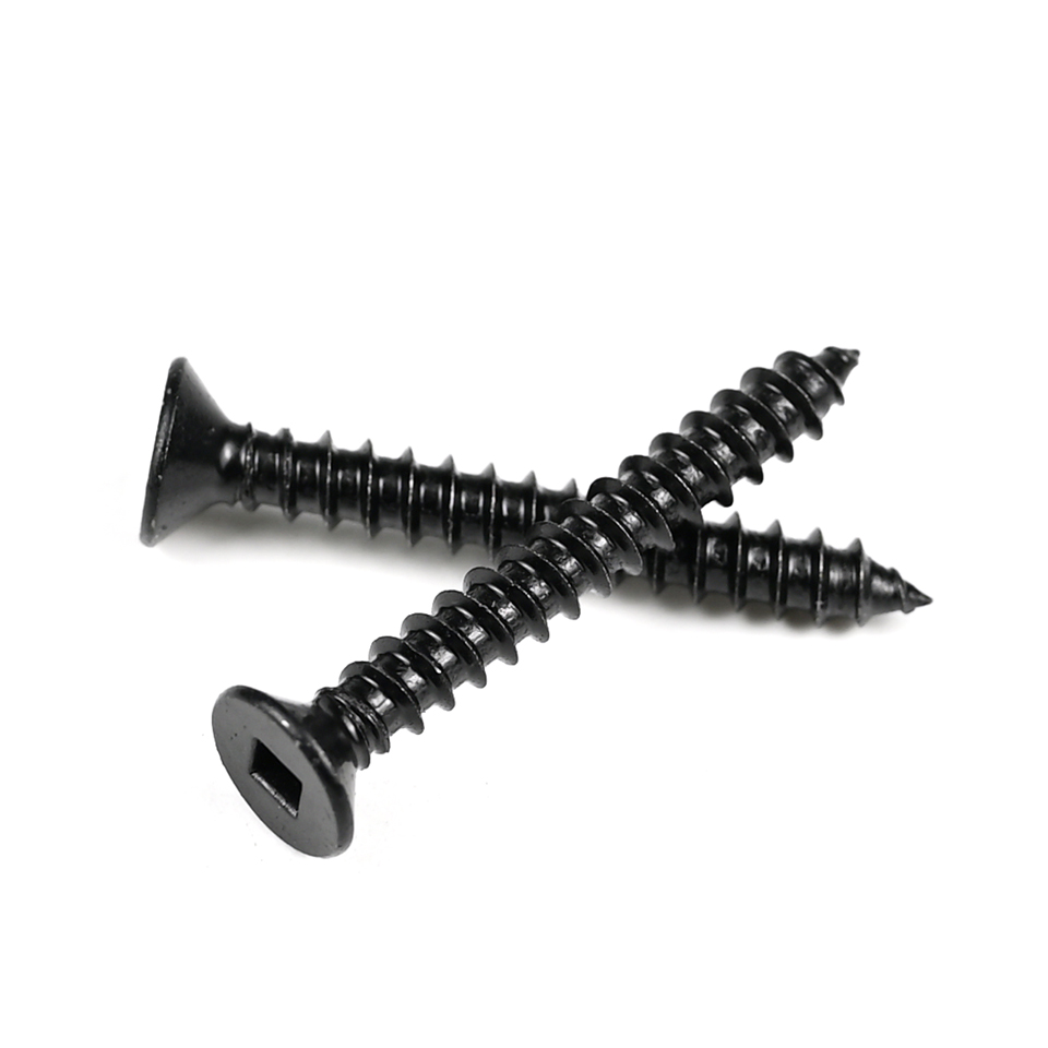ZINC Black Stainless Steel Square Countersunk Flat Head Wood Screws