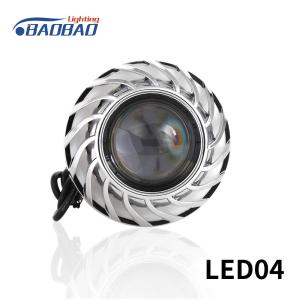  LED04 Double angel eye without fan motorcycle led headlight projector lens Manufactures