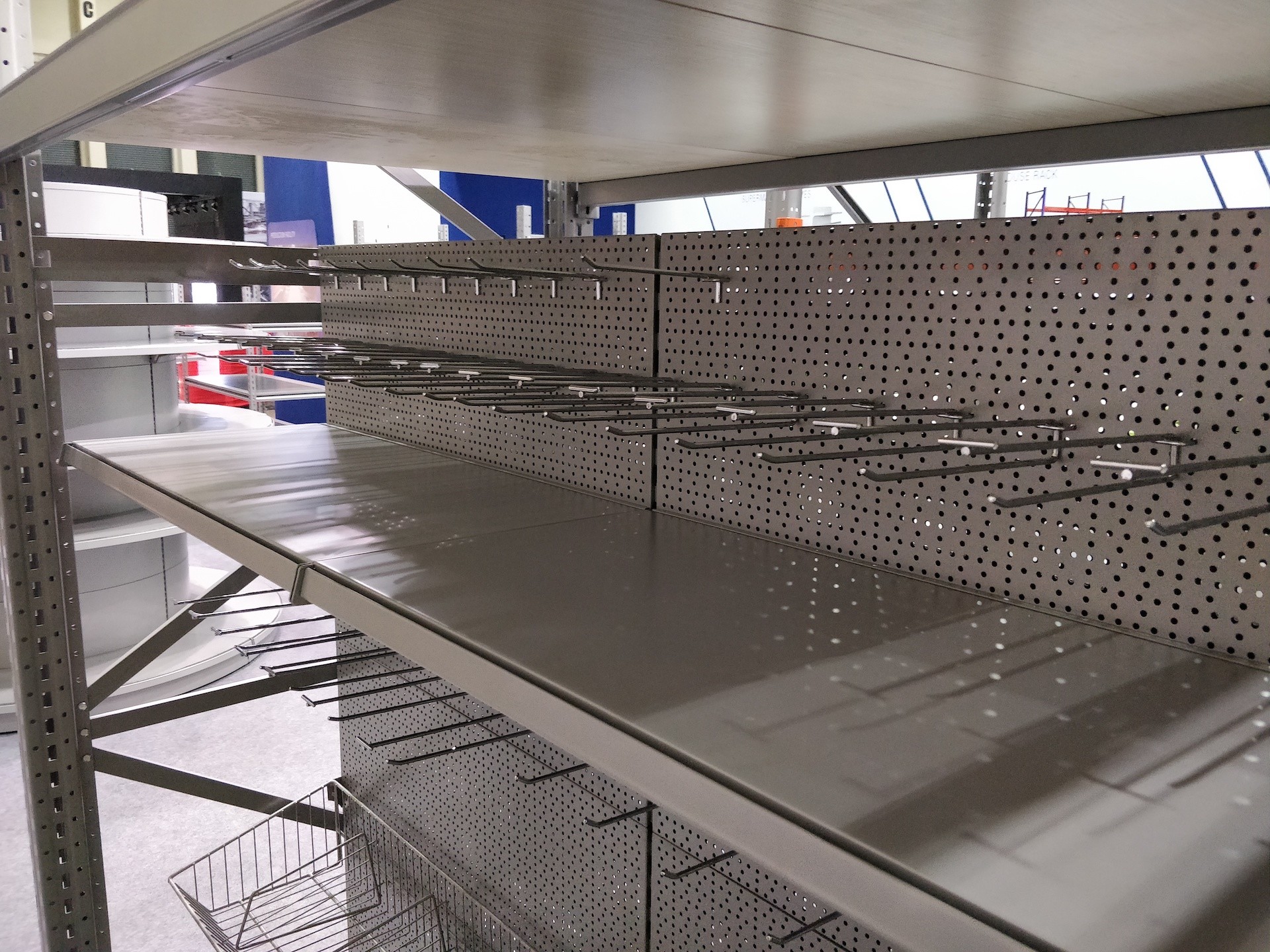Tegometall Style Supermarket Metal Shelves Two In One Integrated Long Life Spend