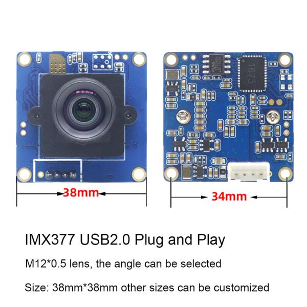 OEM 12MP IMX377 HD USB Camera Module 4K 30FPS Face Recognition Camera Module