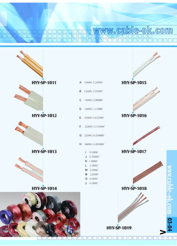 Powered Speaker Cables 100M with 2x200 High Fidelity and Customized Pure Copper Wire