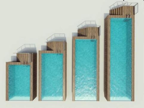 Easy to Install Prefab Swimming Pool 30 Years Non-Yellowing Luxury Flat Pack Backyard