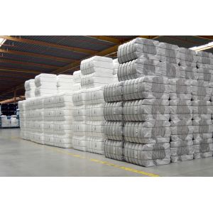 White Recycled Synthetic Polyester Fibre Elasticity And Softness