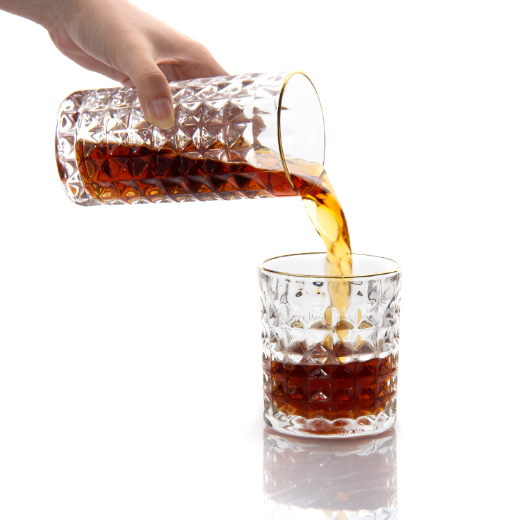 New 350ml Elegant Shaped Clear Drinking Glasses Mugs for Juice Beer Whisky Shot Glass Cup