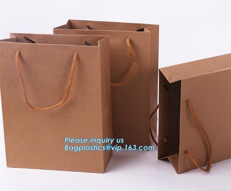 eco friendly paper printed shopping coffee packaging retail bags with handle logo,paper gift shopping bag with red custo