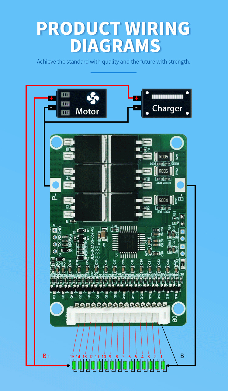 Hardware BMS 7S 10S 36V 13S 48V 24V 5A For Ebike Battery Custom Ev Bms System