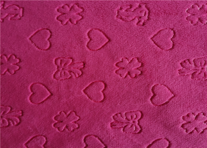 Velboa Embossed Knitting Polyester Brushed Fabric