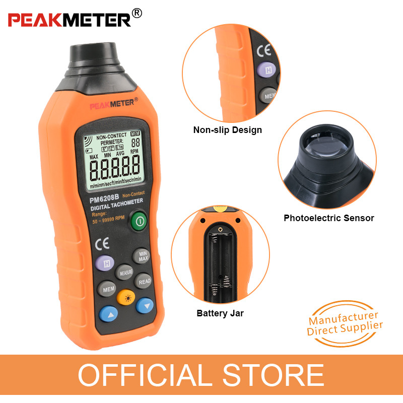 Digital Laser Tachometer Rpm Meter , Rotation Speed Tester Handheld Tachometer Rpm Meter