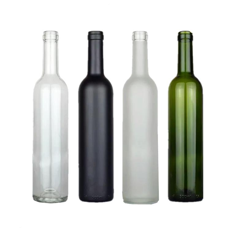 500ML 700ML 750ML 1000ML Glass Bottles for Vodka Whisky and Aluminum Plastic PP Collar