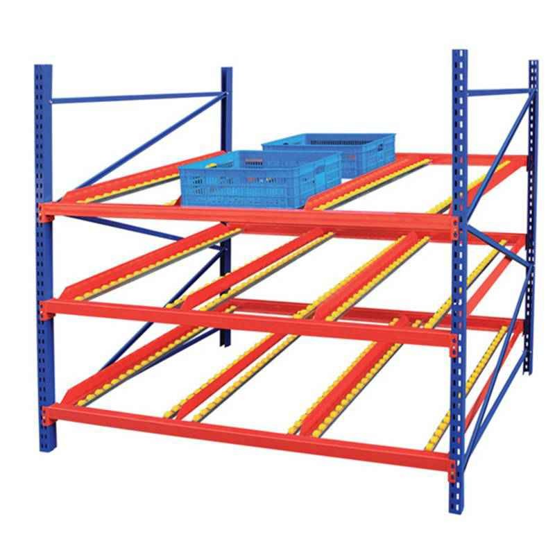 ODM Sliding Warehouse Racks Steel Q235B Storage Rack With Rollers