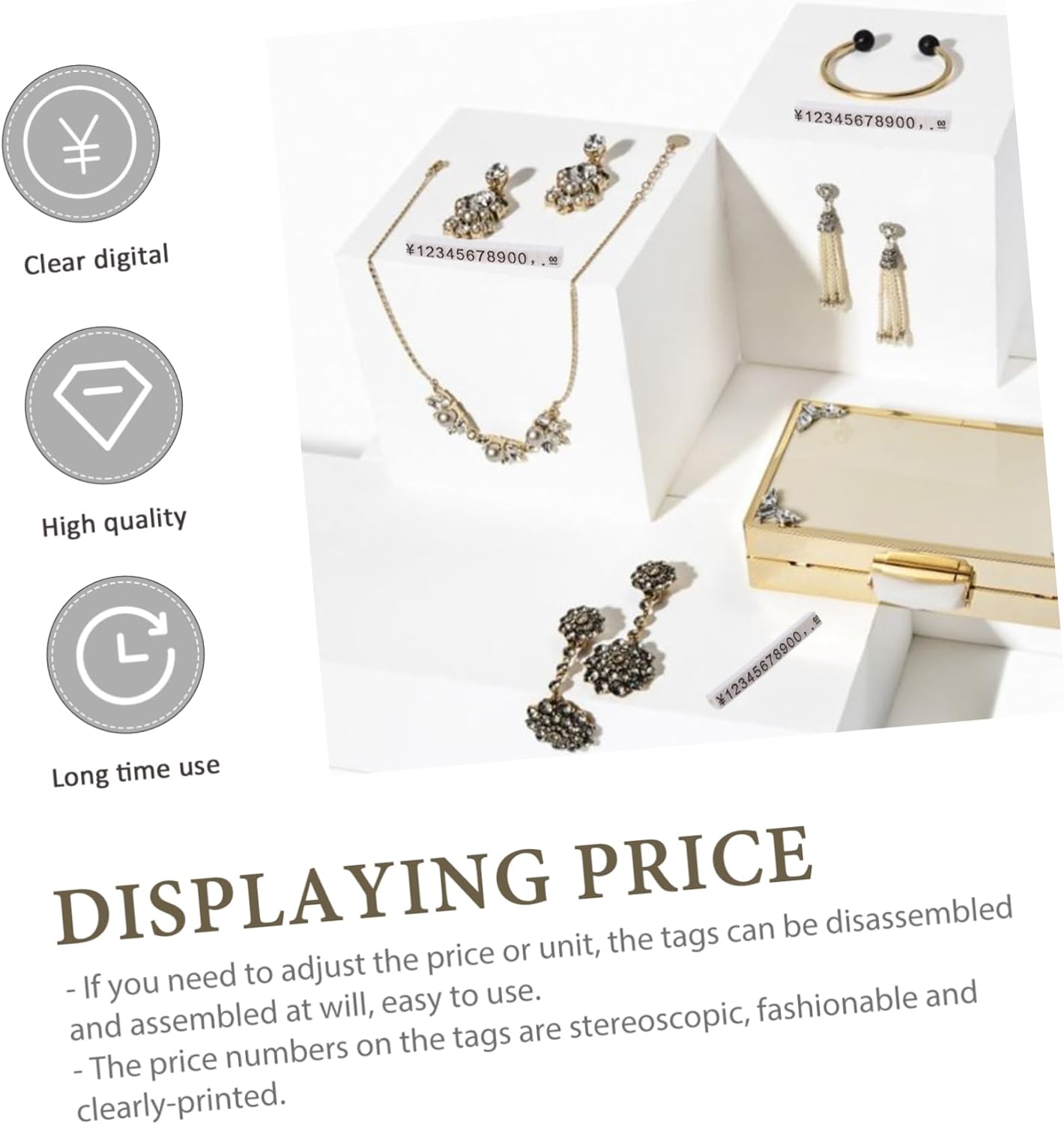 Revolutionize Your Jewelry Store with Small Plastic Jewelry Display Rack Digital Tags