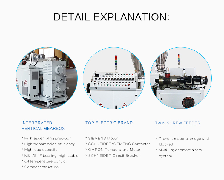 37kw WPC PVC Conical Twin Screw Extruder / PVC Extruder