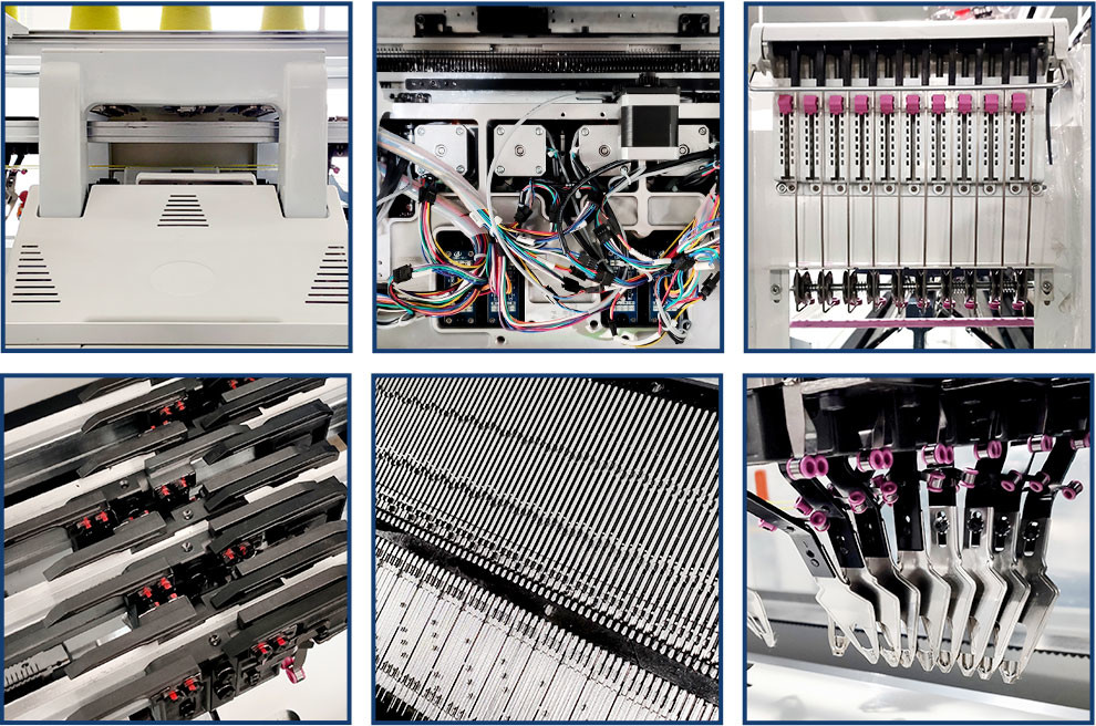 Jacquard Sweater Flat Knitting Machine With 16 Yarn Feeders