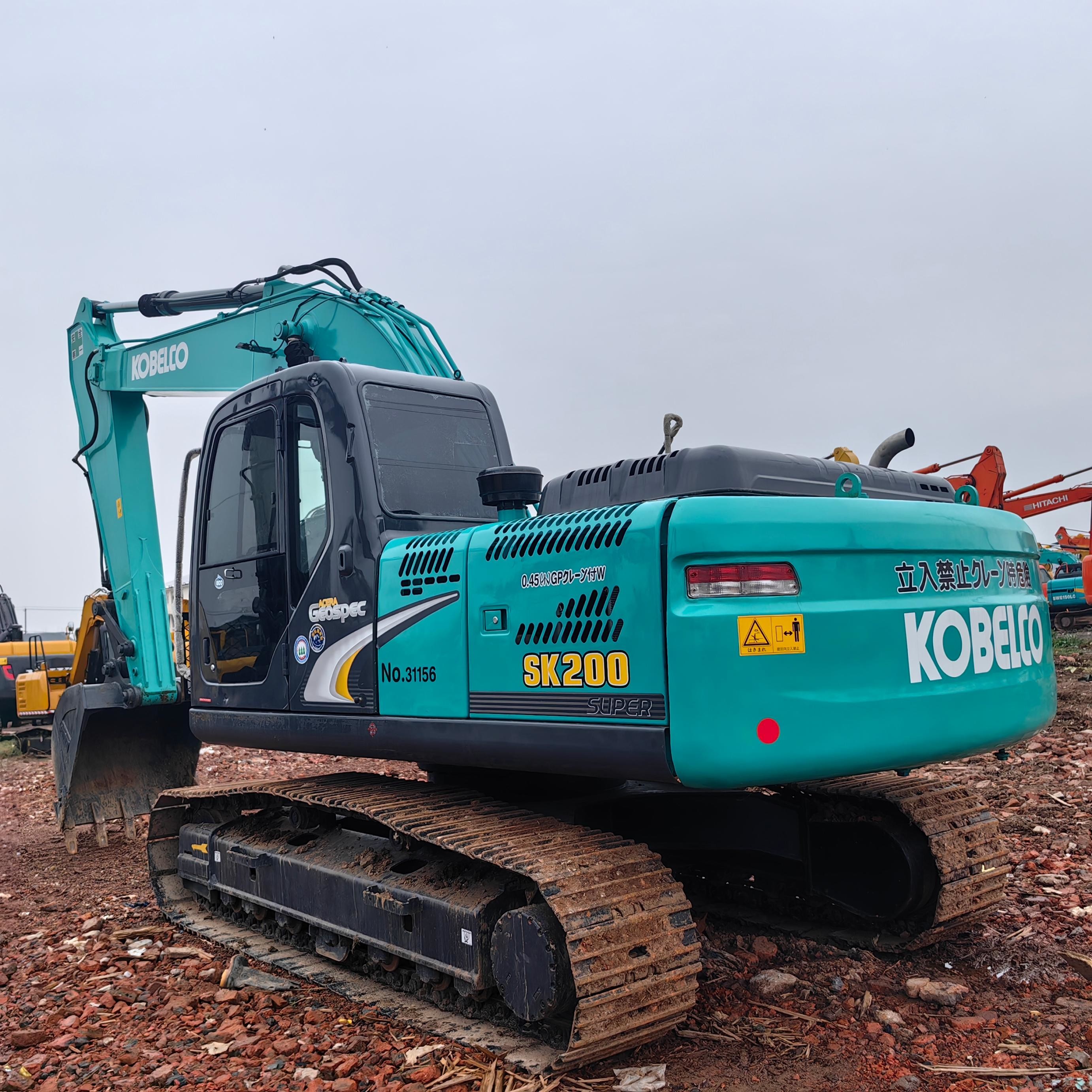 Original Brand Kobelco SK200 Used Excavators 20 Ton Medium Construction Machinery with Good Condition