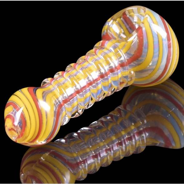 4.5inch Glass Hand Pipes Clear Spotted Mouth Solid Bowl Hand Blown Glass Bongs