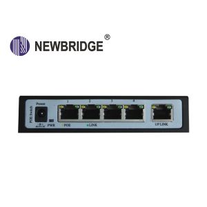 100M 4 Port + 1 RJ45 Port PoE Ethernet Switch for IP camera solution