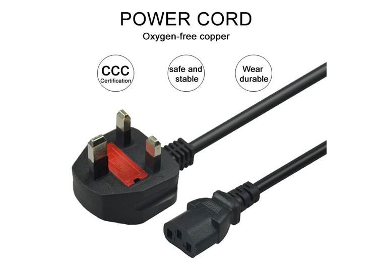 1M 1.5M 1.8M 2M CCA PVC Power Cord Cable For SIPU 220V UK 2 Pin AC Power Transmission