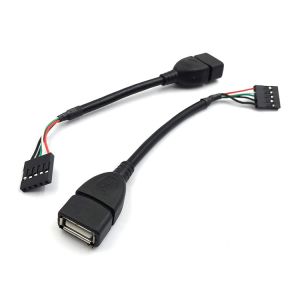China Custom USB 2.0 Type A Female Plug Header to 5 Pin Dupont Connector Wire Motherboard Cable on sale