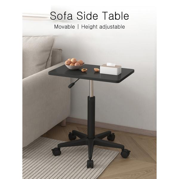 Adjustable Sofa Side Table, Movable Lifting Computer , Standing Laptop Student Dormitory with Wheels Pulleys