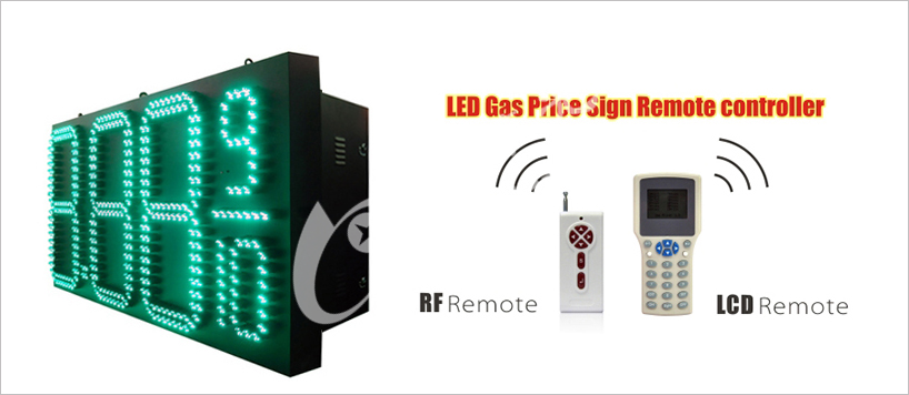 8.888 Number Format 16 inch Waterproof Green LED Gas Sign for Gas Station Advertising