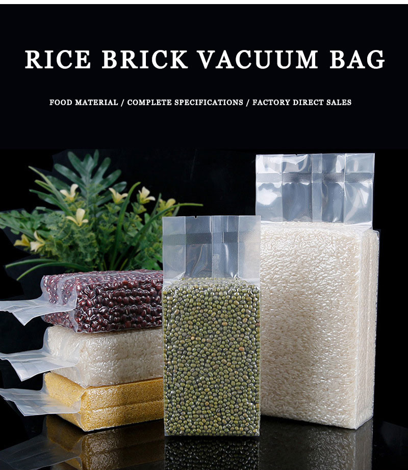 Clear Plastic Vac Pack Bags Food Vacuum Packing Pouch Rice Brick Bags GRS BRC