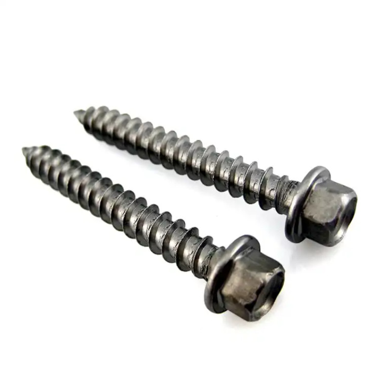 904L Stainless Steel Hex Flange Washer Head Concrete Screw 1/2 Inch High Strength