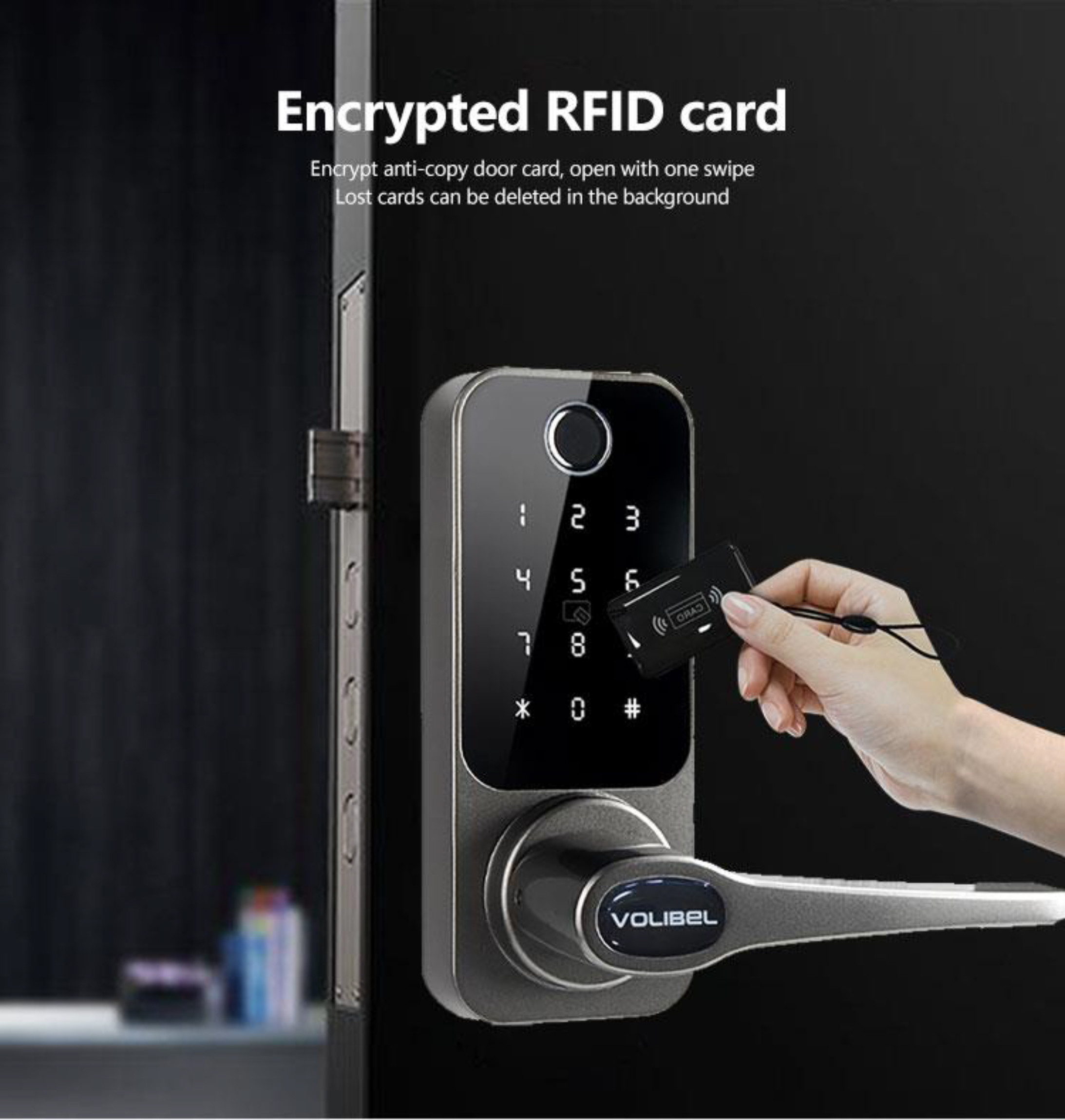 Tuya APP Password RFID Card Wifi Fingerprint Office Biometric Locks