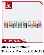 Key Retaining Jacket Safety Padlock , Laser Printing Lock Out Tag Out Locks