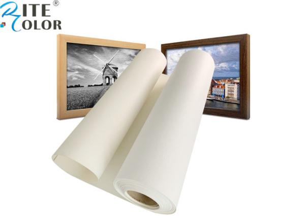 Poly Cotton Inkjet Printing Canvas Roll Waterproof Acid Free For Canon / Epson /