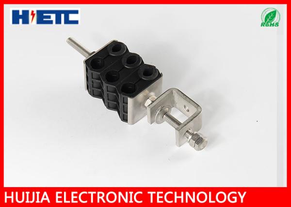 Superflexible Cable Coaxial Cable Clamps , 6 Way Double Hole Cable Clamps