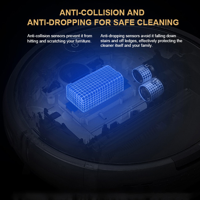 10000rpm Auto Floor Cleaning Smart Robot Vacuum Cleaner 2600mAh