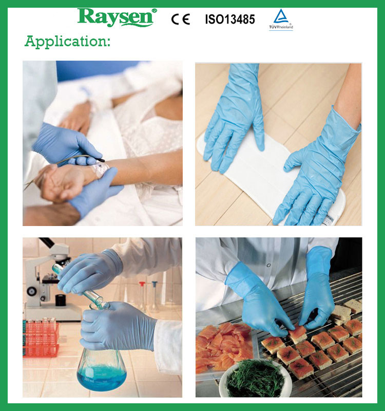 Colored Powder Free Nitrile Disposable Gloves For Medical / Industry Field