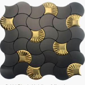 China 201 304 316l gold black blue violet irregular shape stainless steel mosaic tile for wall decoration on sale