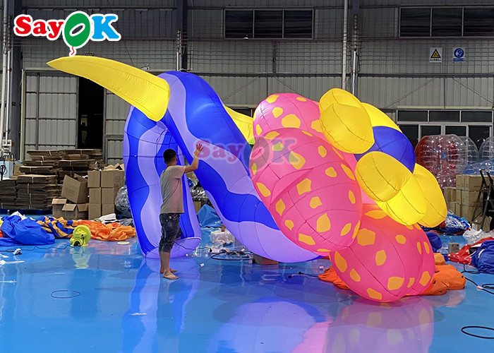 Nightclub Disco Led Light Inflatable Flowers Plants Customized Color