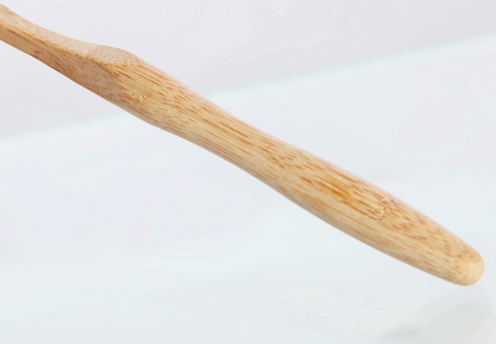 Adult Use Ergonomic Design Eco Bamboo Toothbrush With Laser Engraved Logo