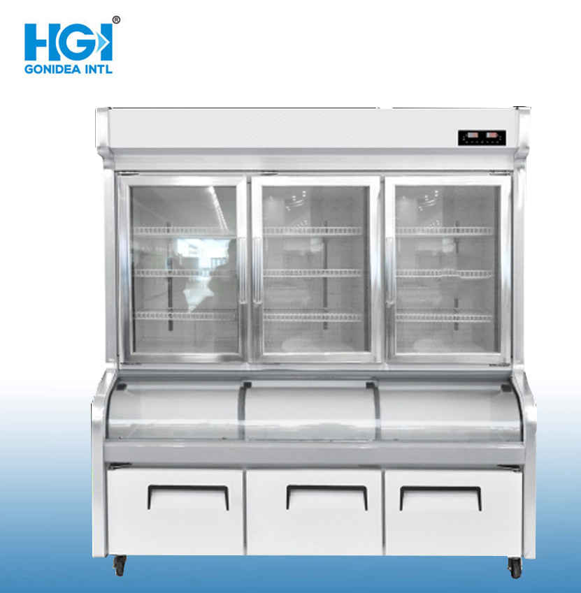 Big Capacity Commercial Refrigerator Vertical Beverage Hotpot Showcase Hcd-2000s