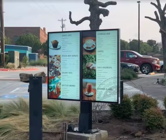 32" 43" 50" 55" 65" Outdoor Digital Signage Waterproof Restaurant Menu Display